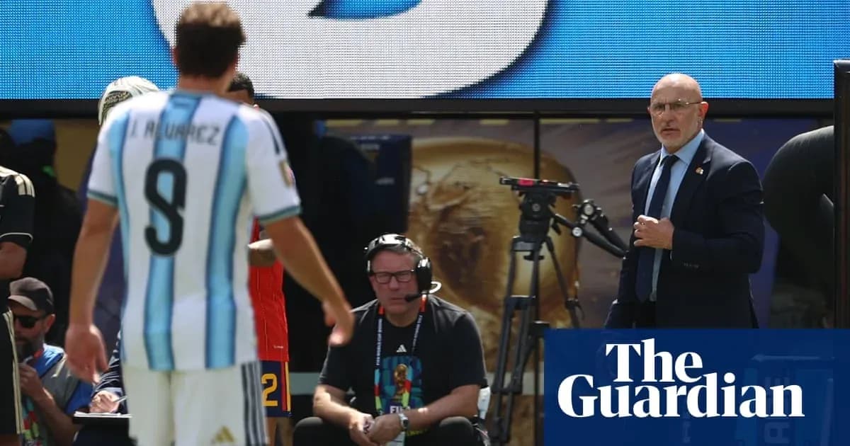 Argentina player substitutes during a match