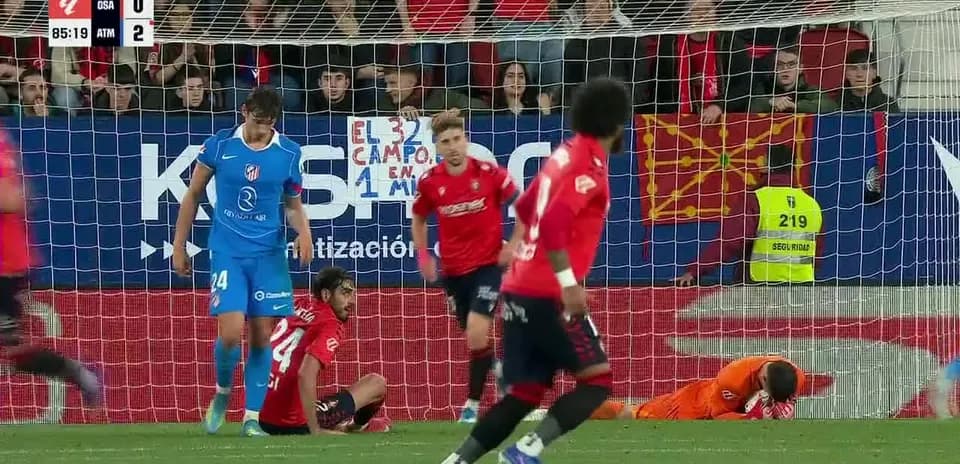 Atletico Madrid players during La Liga match