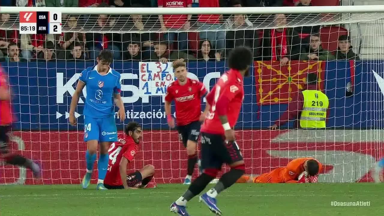 Atletico Madrid players during La Liga match
