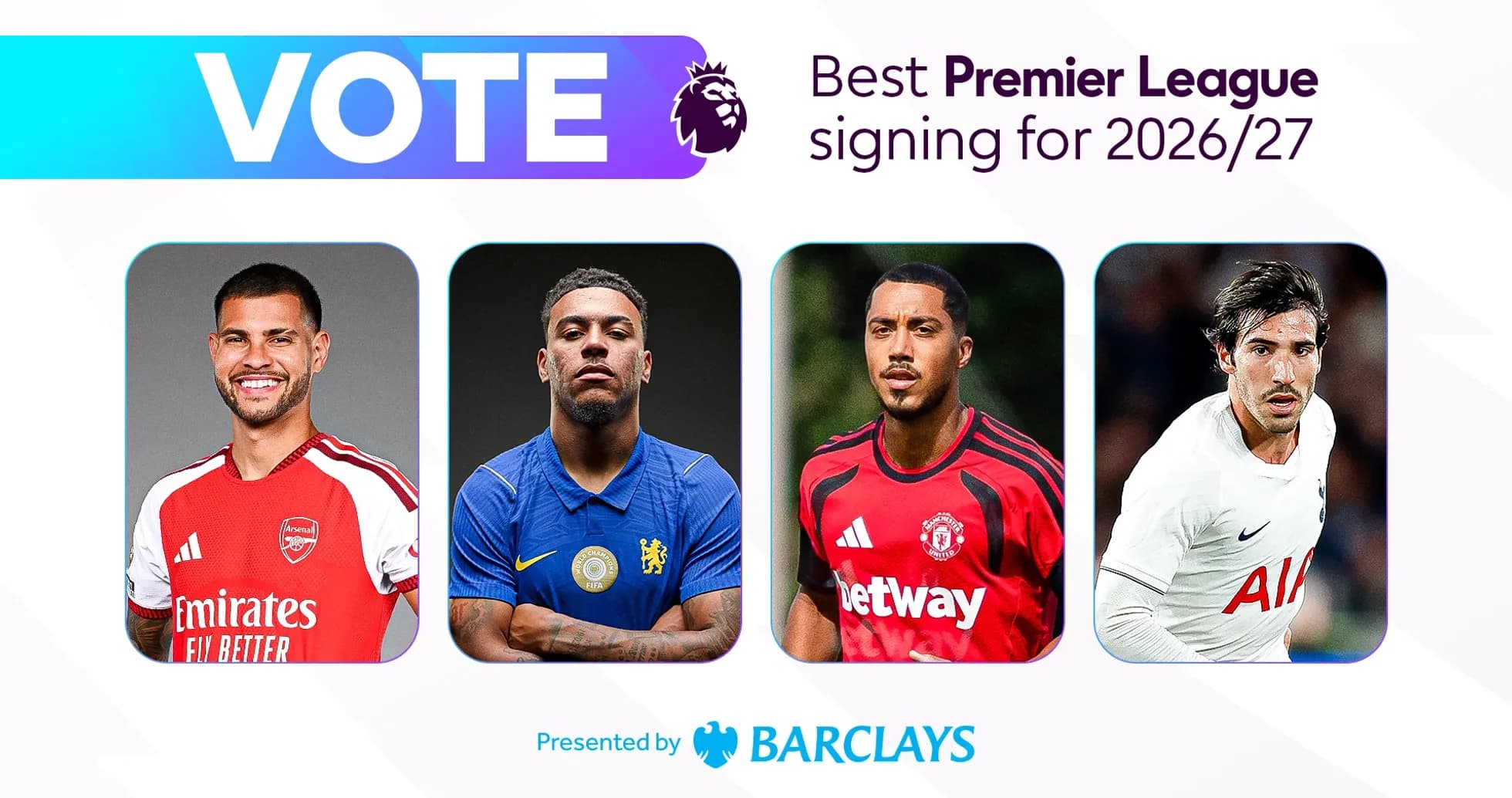 Four football players nominated for Premier League signing