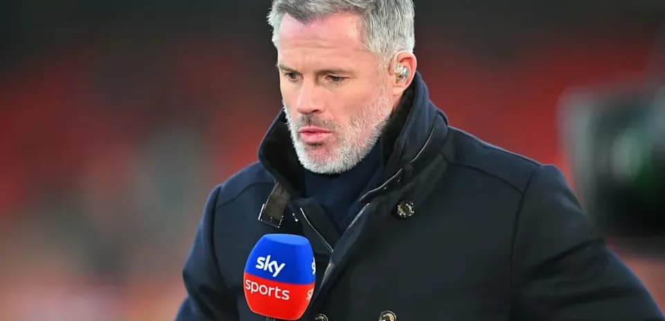 Sportscaster holding microphone before broadcast