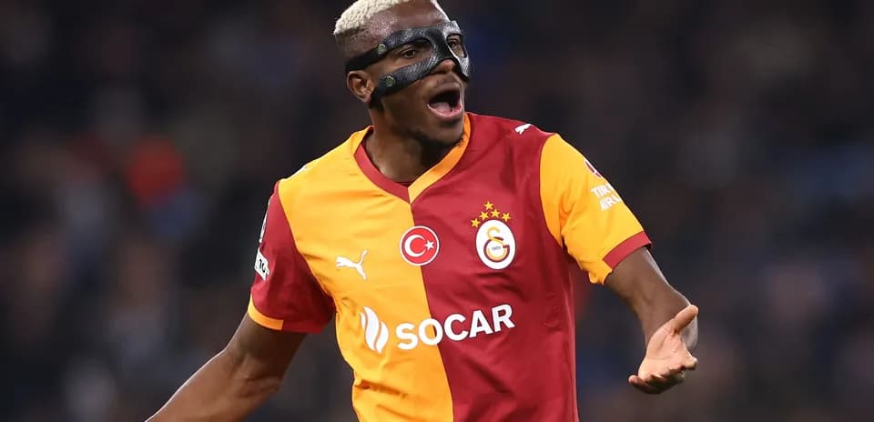 Player in mask celebrating during a match