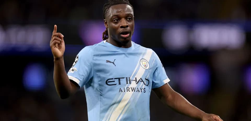 Player gesturing during a Manchester City match
