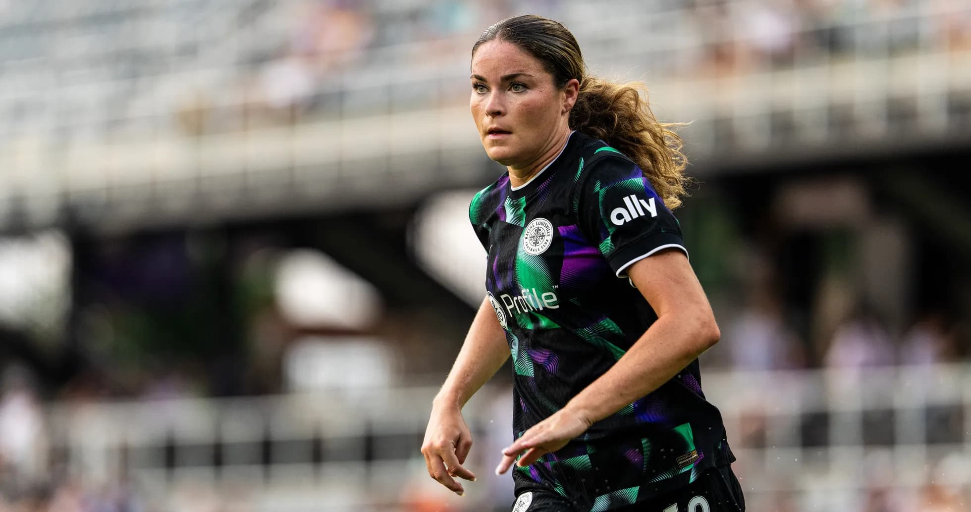 Player running during Racing Louisville match