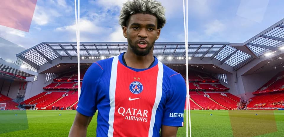 Player in Paris Saint-Germain jersey at Anfield