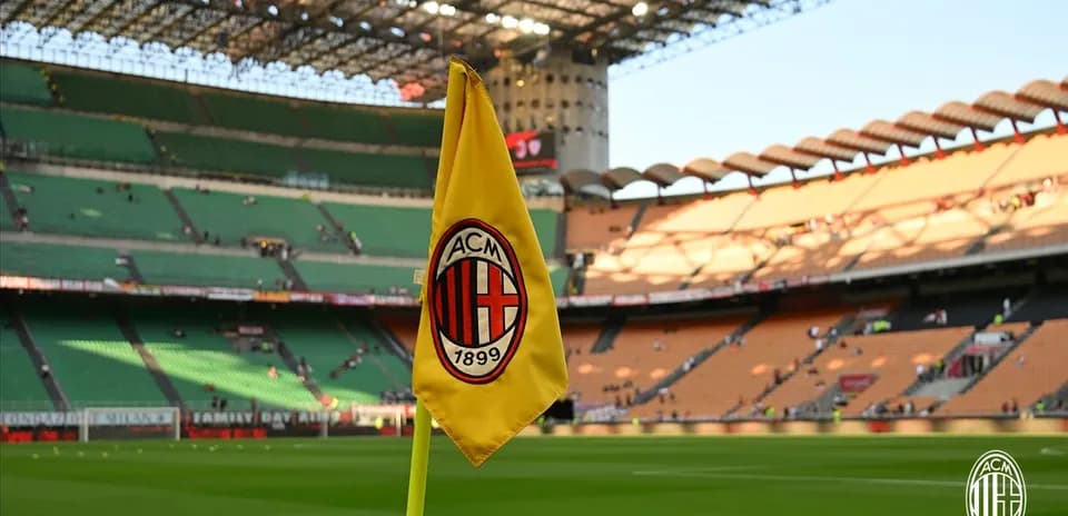 AC Milan corner flag at stadium