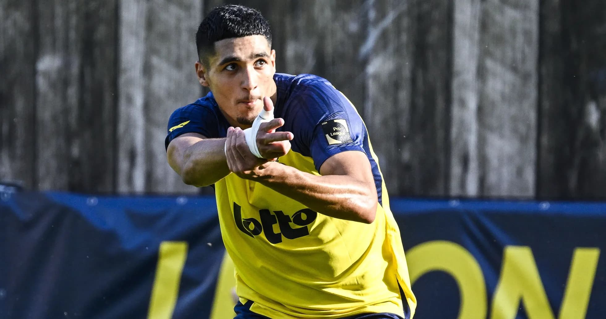 Player training with ball during practice session