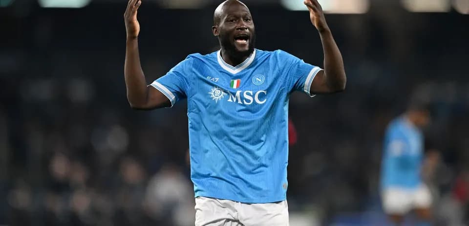 Player celebrating after scoring a goal for Napoli