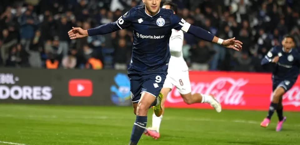 Player celebrating goal during football match
