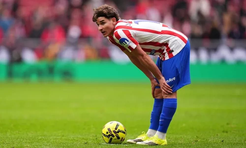 Player preparing for a free kick during match