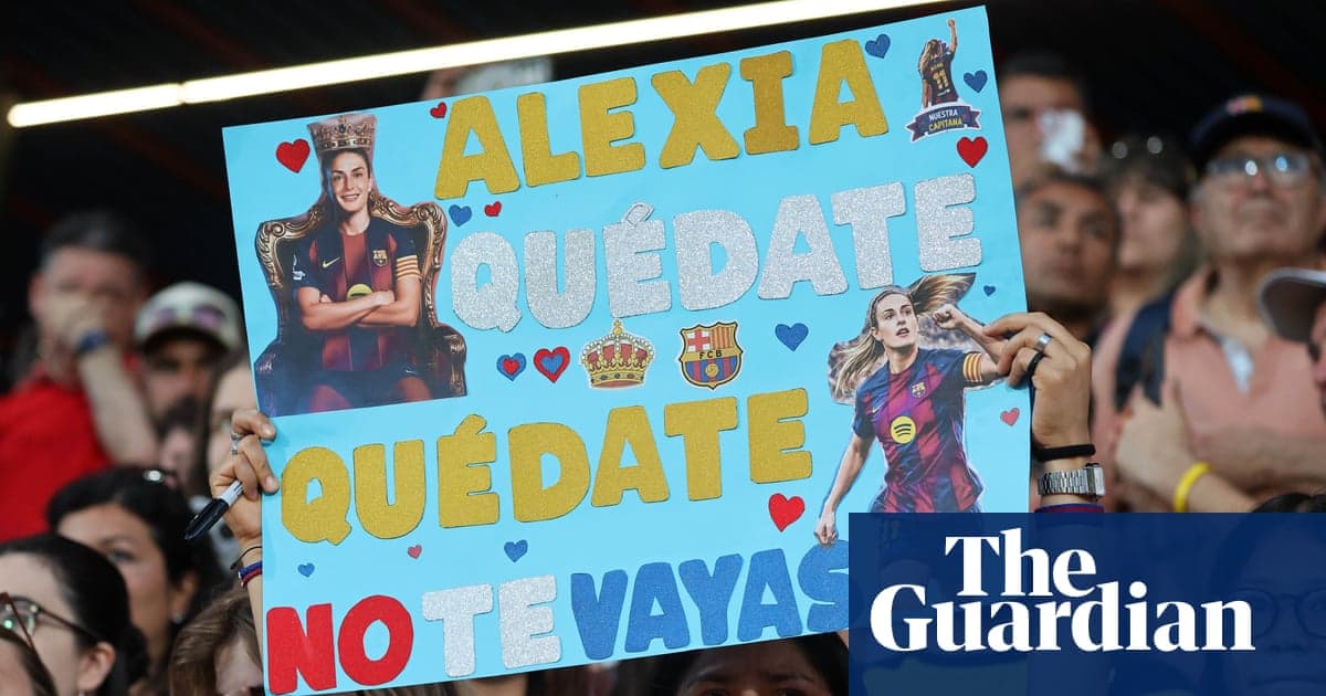 Fan holding sign supporting Alexia at match