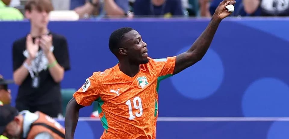 Player celebrating after scoring a goal
