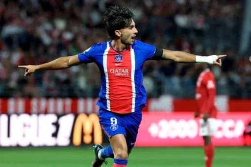 Player celebrating a goal during match