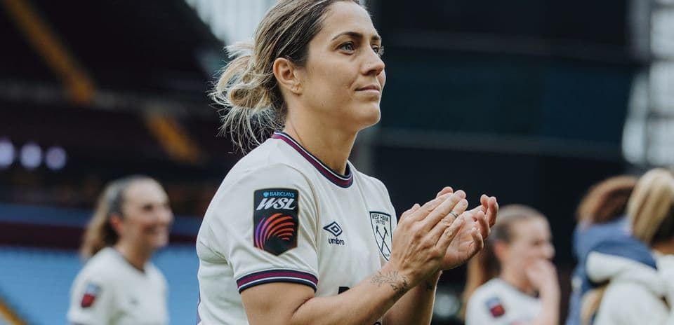 West Ham player applauding during WSL match