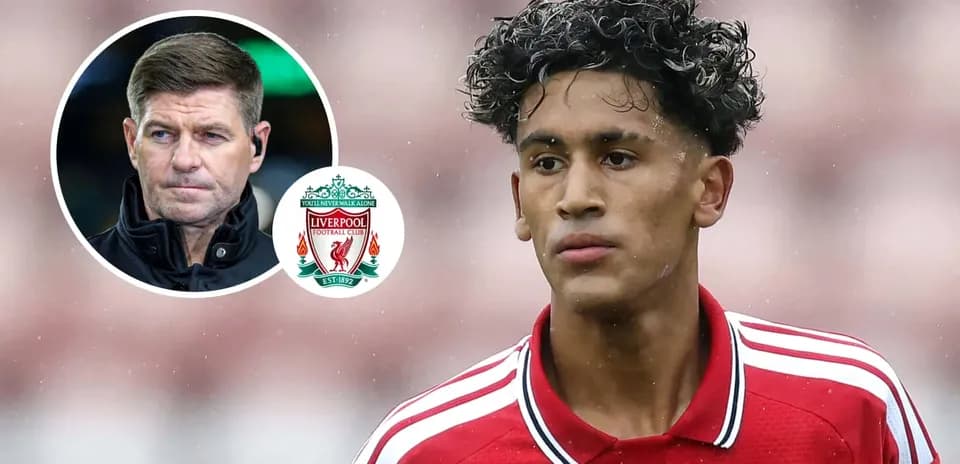 Young player in Liverpool kit during match preparation