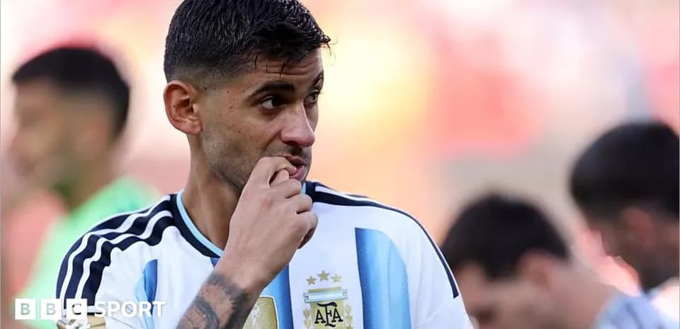 Player in Argentina jersey during training session