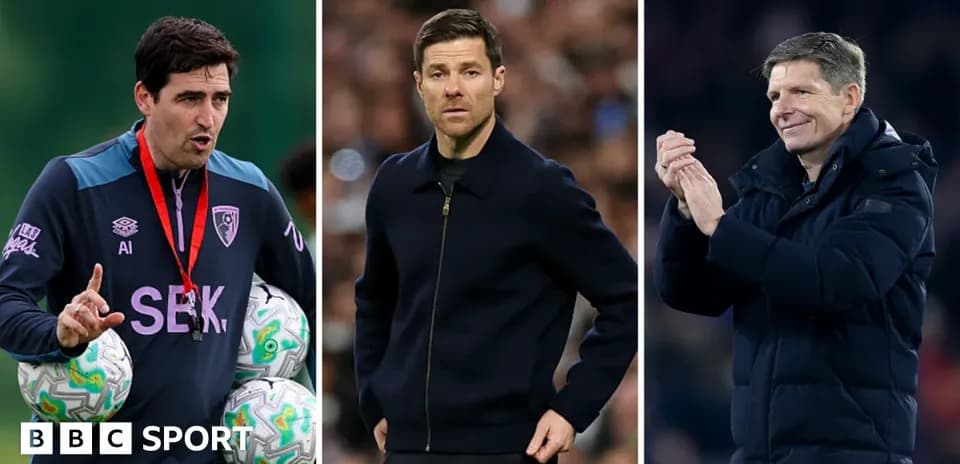 Three football managers on the sidelines during matches