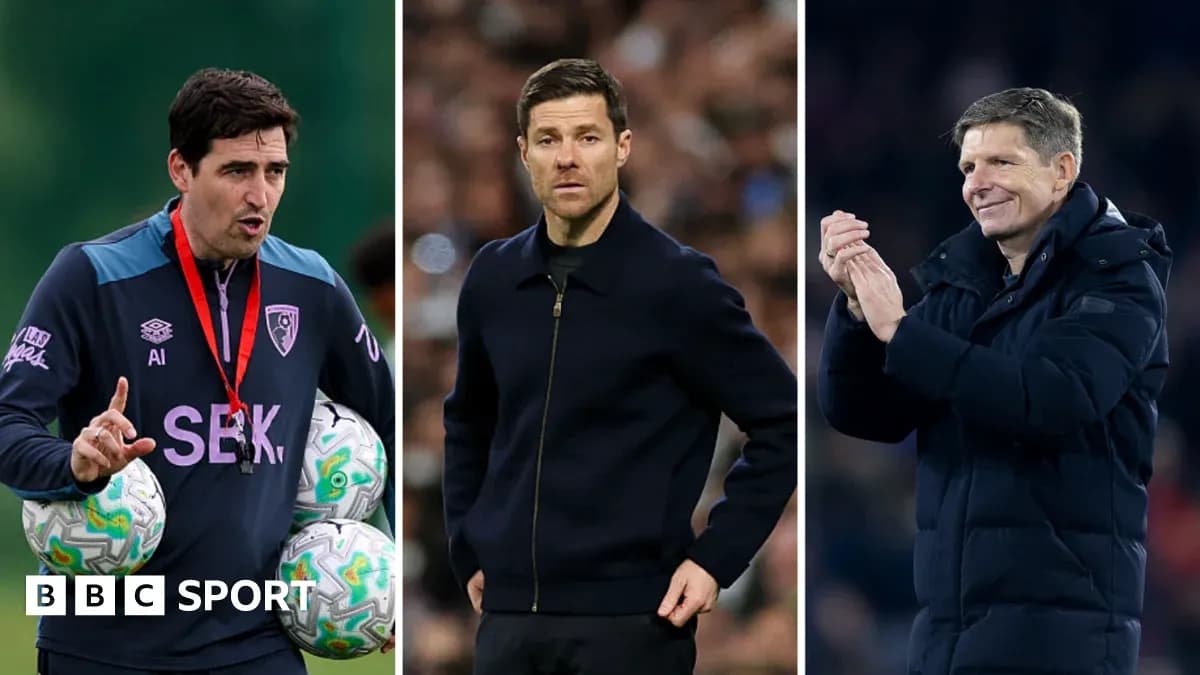 Three football managers on the sidelines during matches
