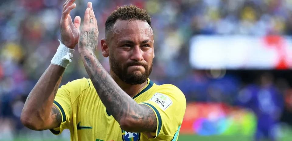 Neymar applauding fans after a match
