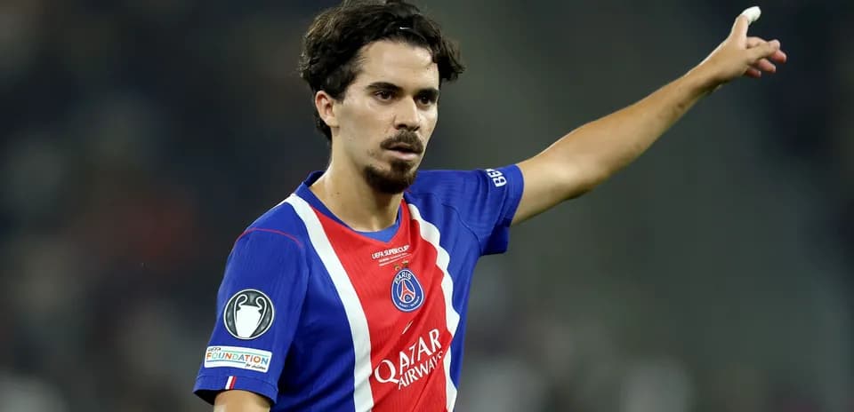 Player gesturing during a football match