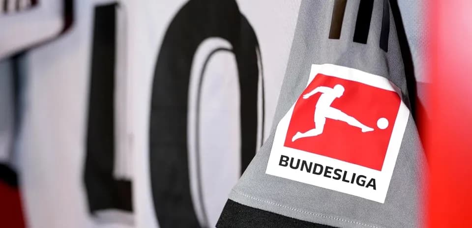 Bundesliga logo on a grey sports jersey