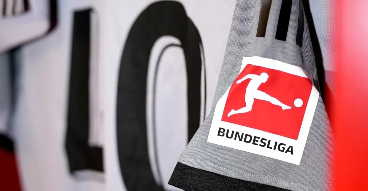 Bundesliga logo on a grey sports jersey