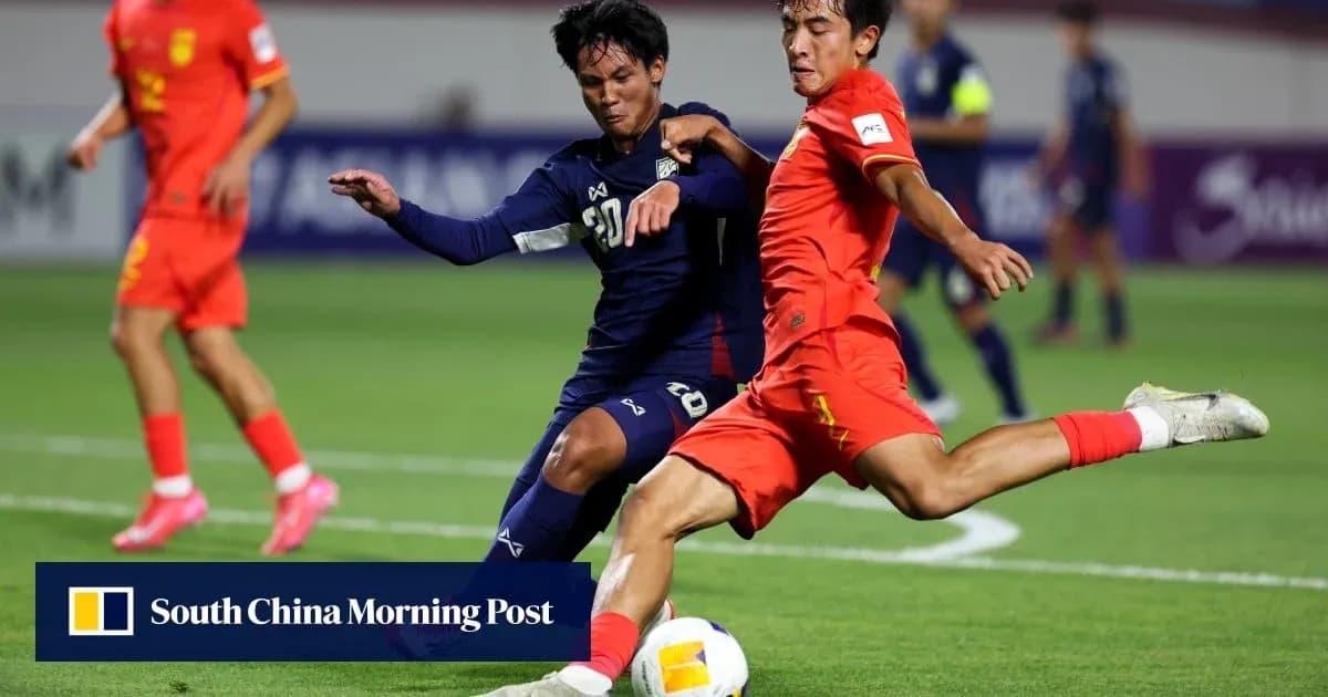 Two players competing for the ball during match