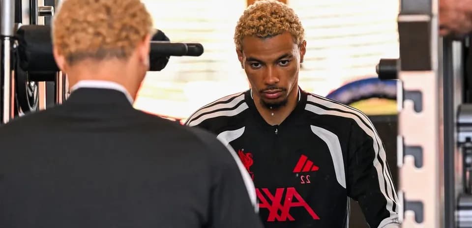 Player focused during gym workout session