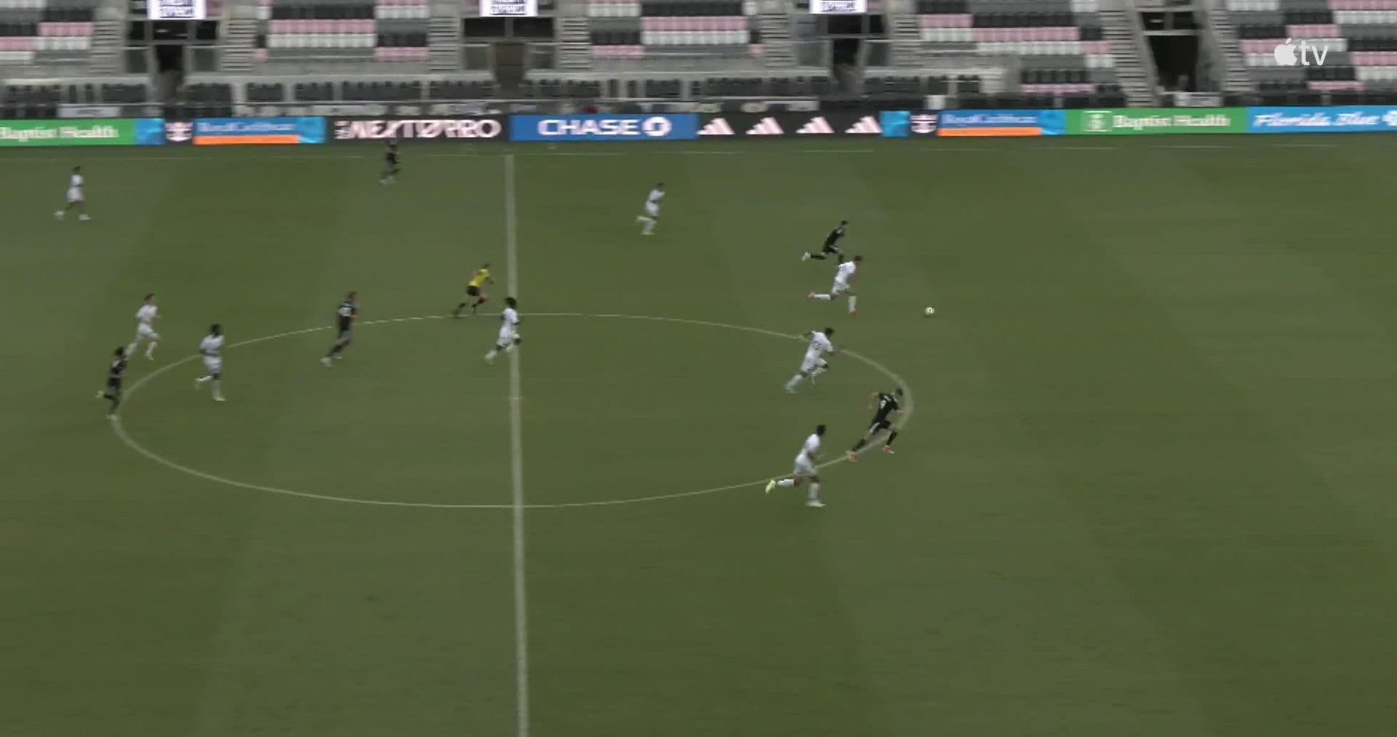Players competing during Inter Miami II match