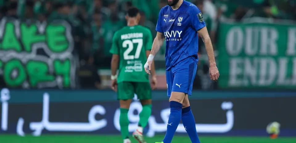 Two players on the field during a match