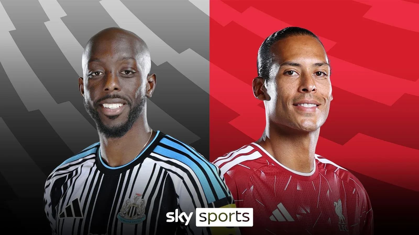 Two football players from Newcastle and Liverpool smiling