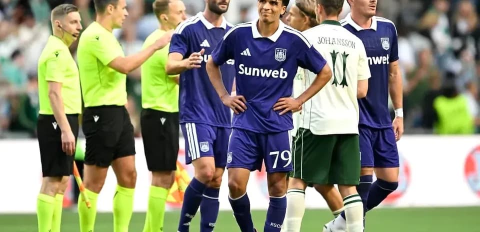 Anderlecht players during UEFA Europa League match