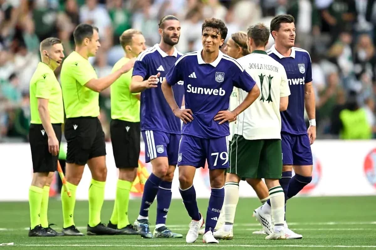 Anderlecht players during UEFA Europa League match