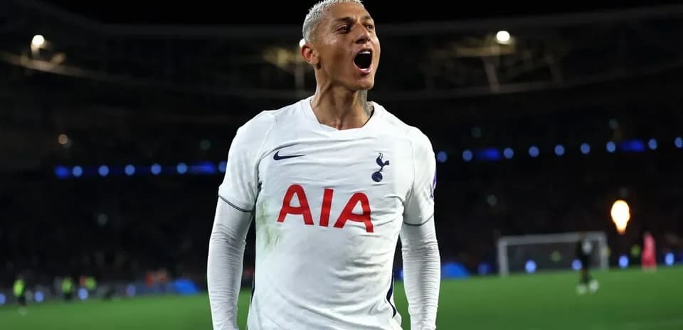 Player celebrating a goal for Tottenham Hotspur