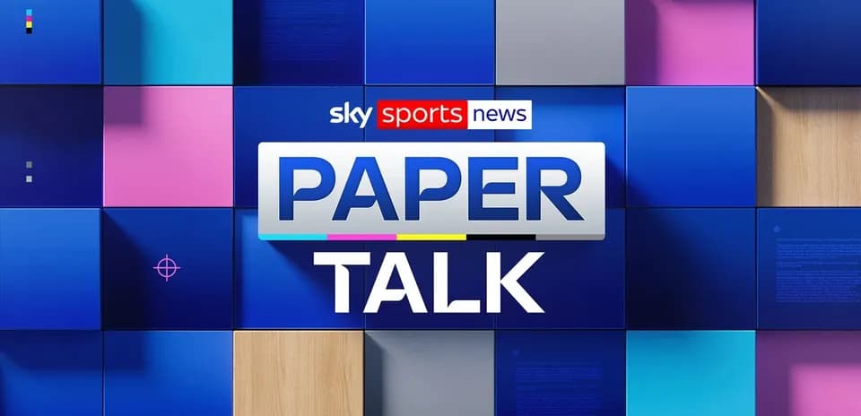 Sky Sports News Paper Talk logo on colorful background