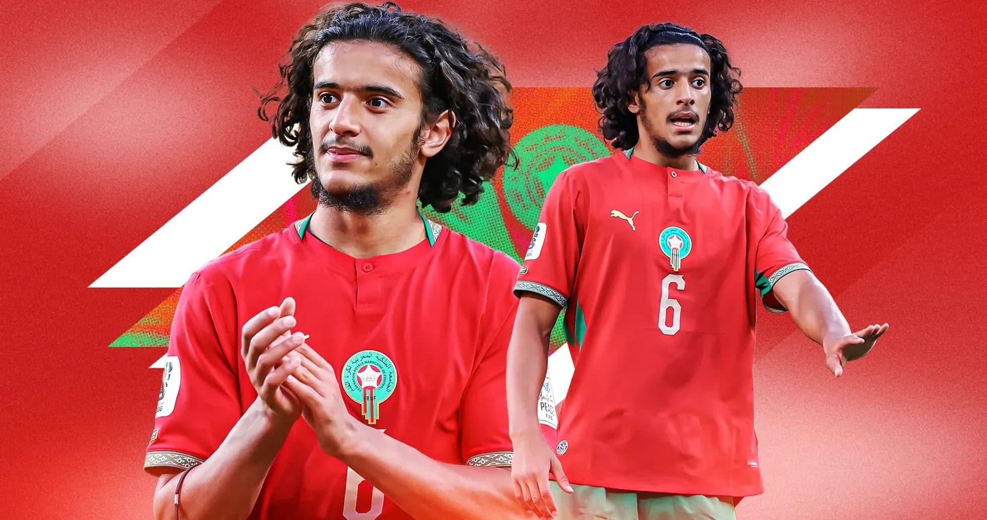 Player in Morocco jersey during a match