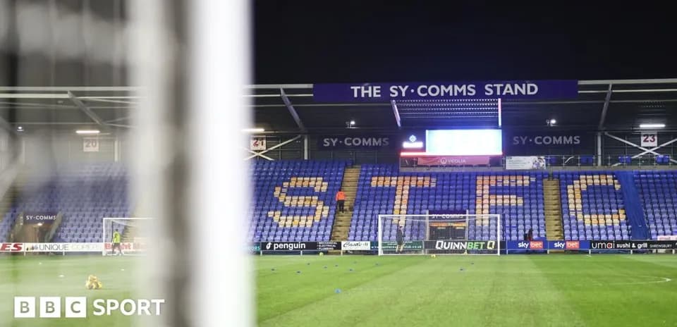 View of SY-Comms Stand at football stadium