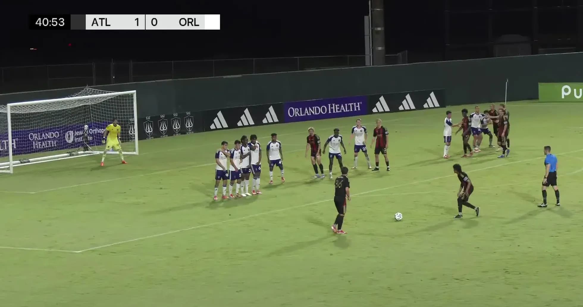Free kick during Atlanta United II match