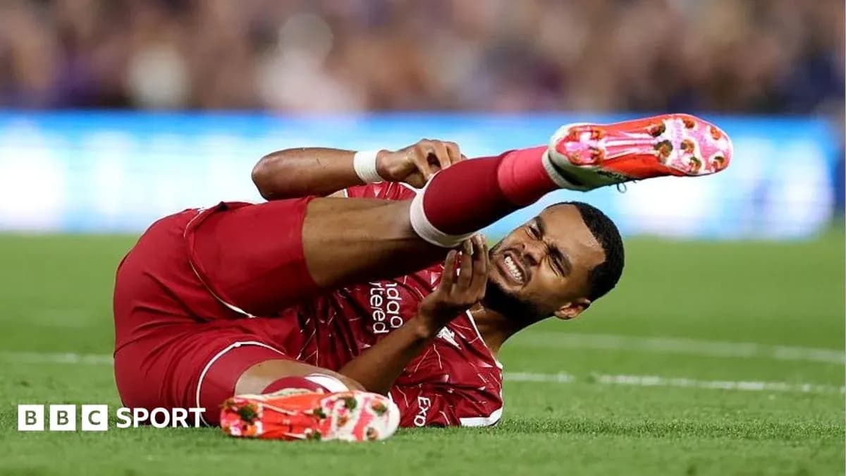 Player lying on the ground with an injury