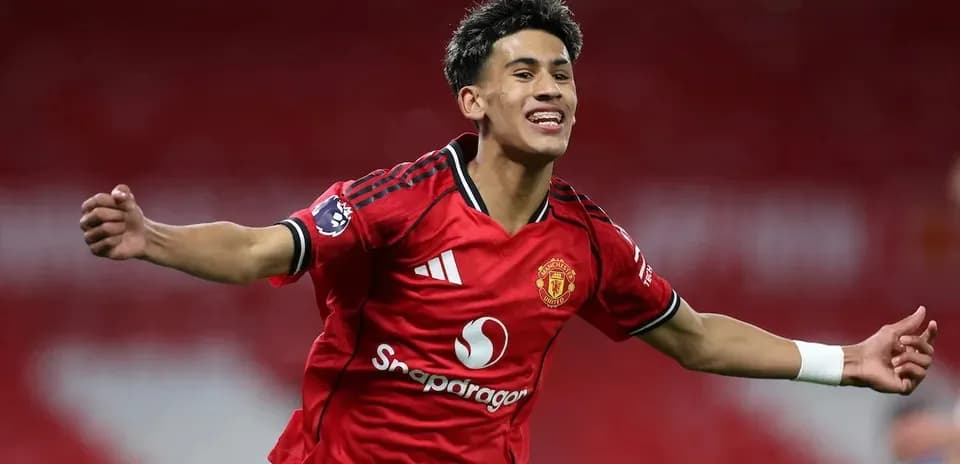 Player celebrating after scoring for Manchester United