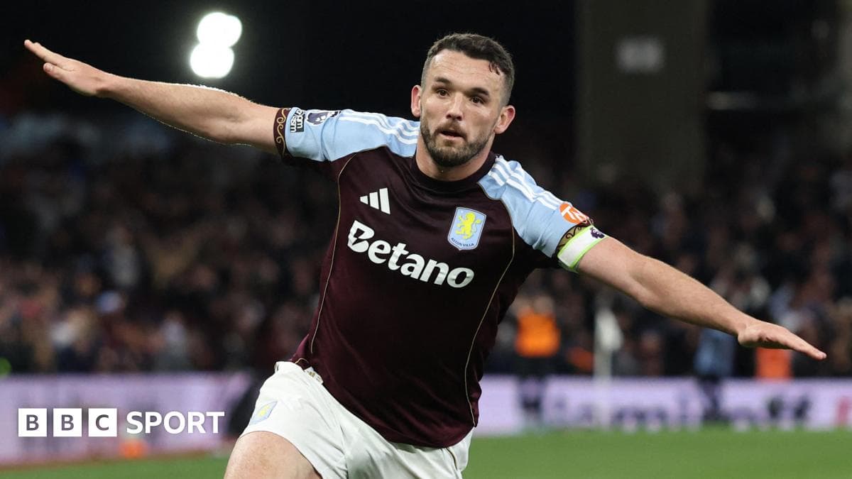 Aston Villa player celebrating a goal during match