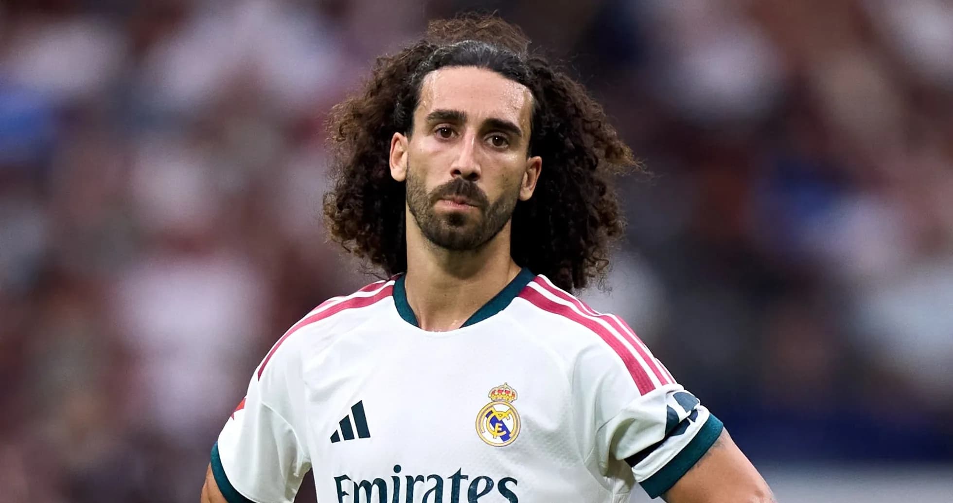 Player in Real Madrid jersey on the field