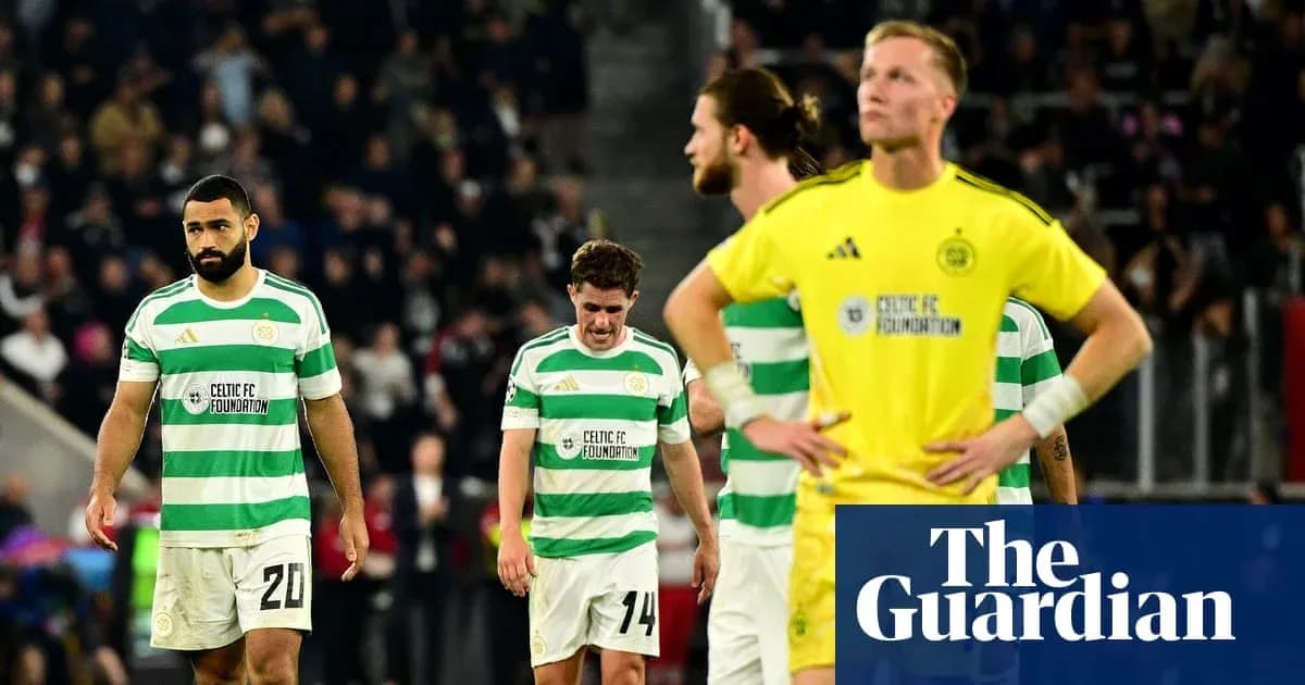 Celtic FC players walking off after match defeat