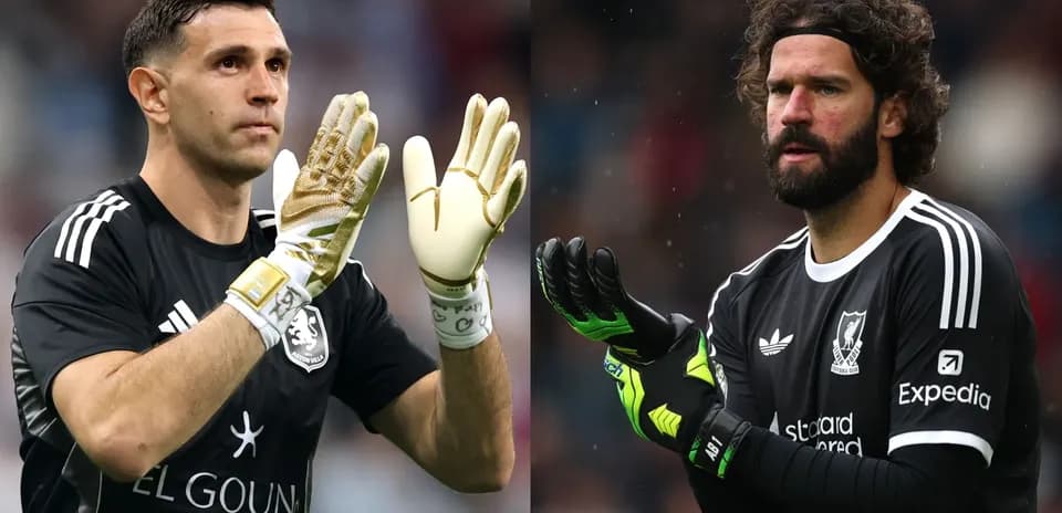 Two goalkeepers preparing for a match