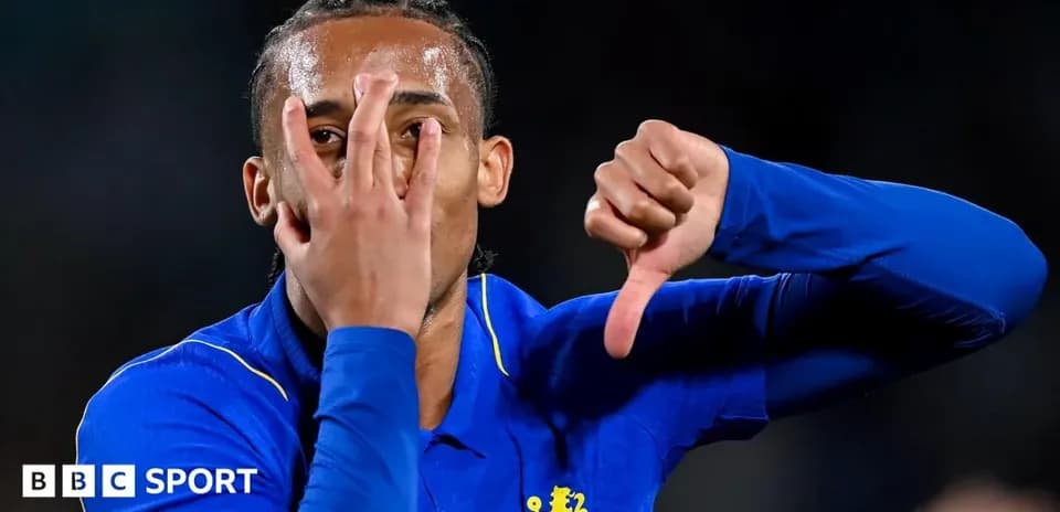 Player gesturing during match celebration