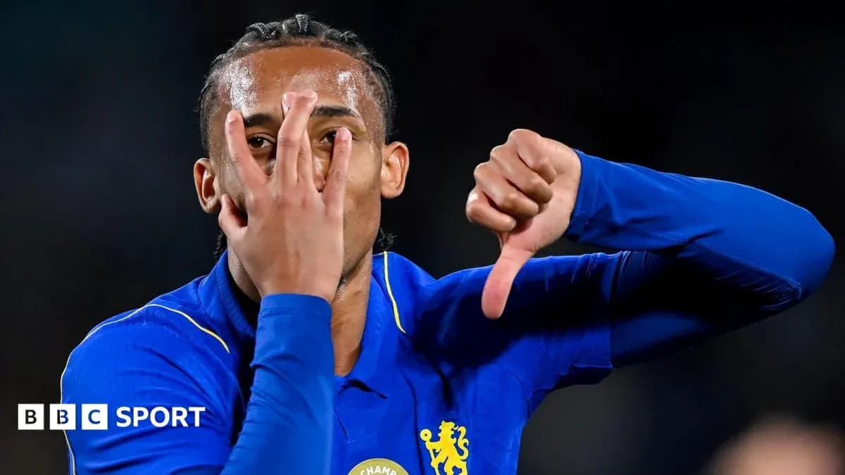 Player gesturing during match celebration