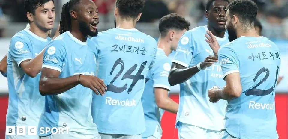 Players celebrating together during a match