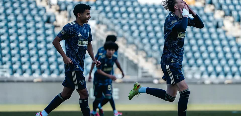 Philadelphia Union II players celebrating a goal