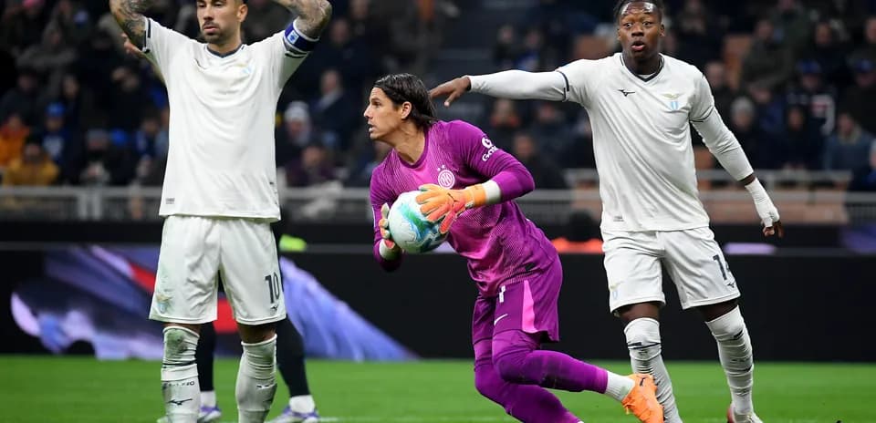Lazio players reacting during a Serie A match