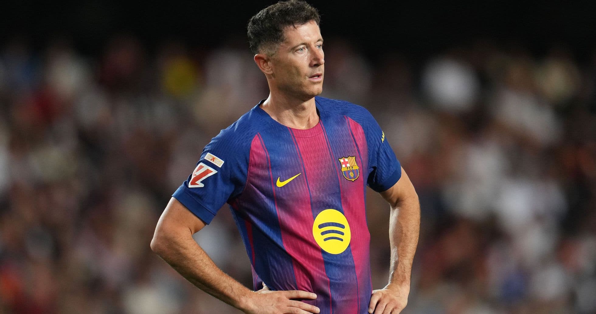 Player in Barcelona kit during a match